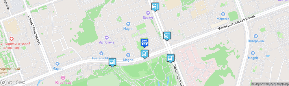 Static Map of 21/2 Universitetskaya Str., Surgut