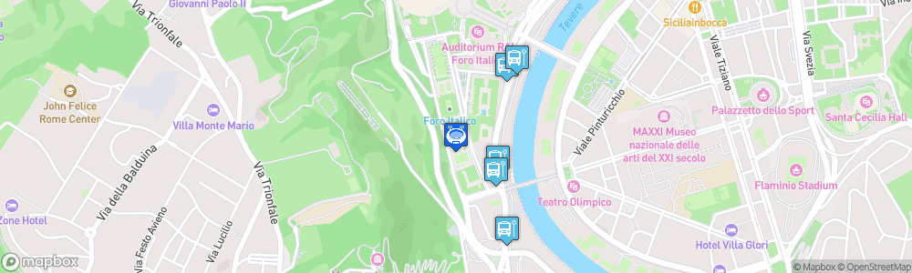 Static Map of Stadio Centrale del Tennis