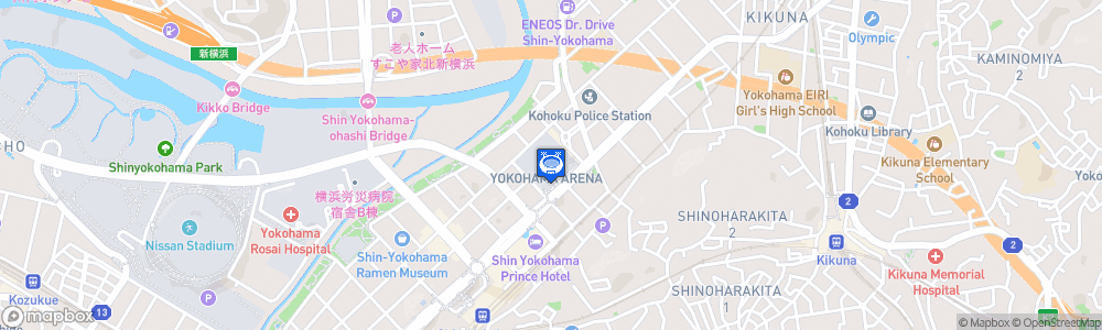 Static Map of Yokohama Arena