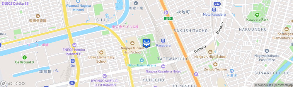 Static Map of Nippon Gaishi Hall