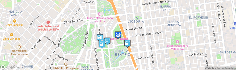 Static Map of Estadio Nacional del Perú