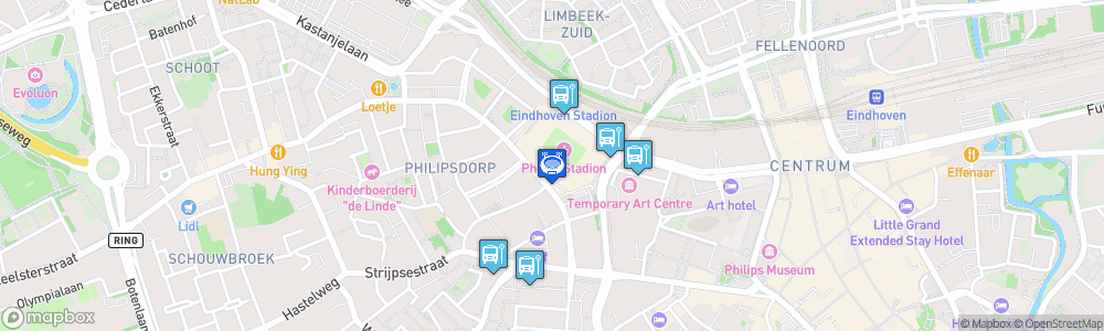 Static Map of Philips Stadion