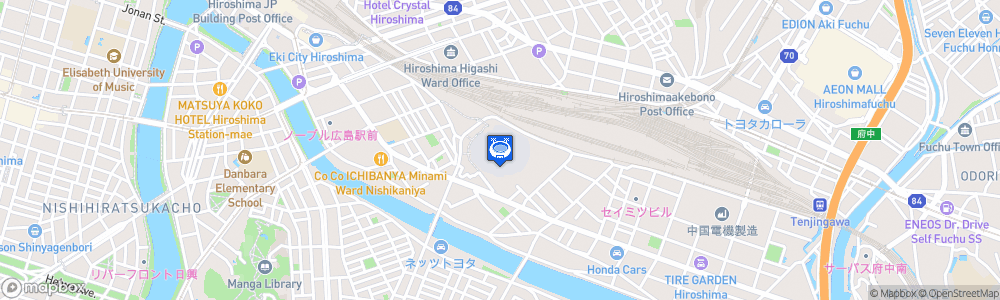 Static Map of Mazda Zoom-Zoom Stadium Hiroshima