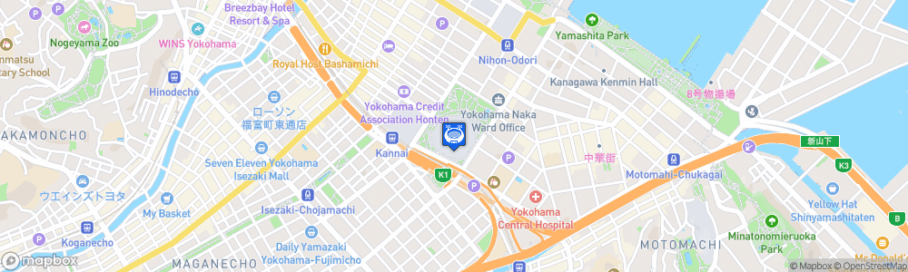 Static Map of Yokohama Stadium