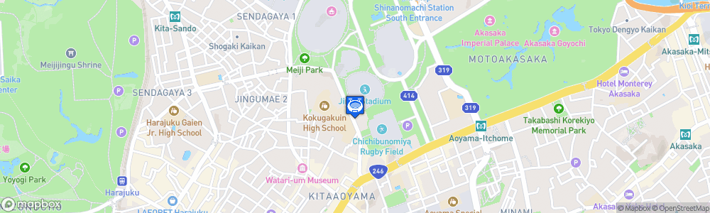 Static Map of Meiji Jingu Stadium