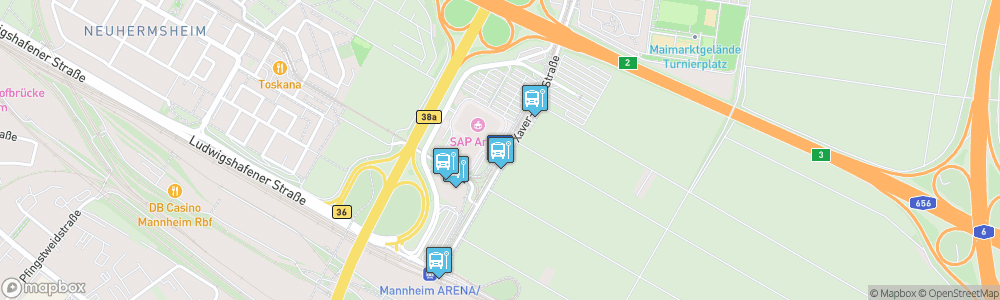 Static Map of SAP Arena