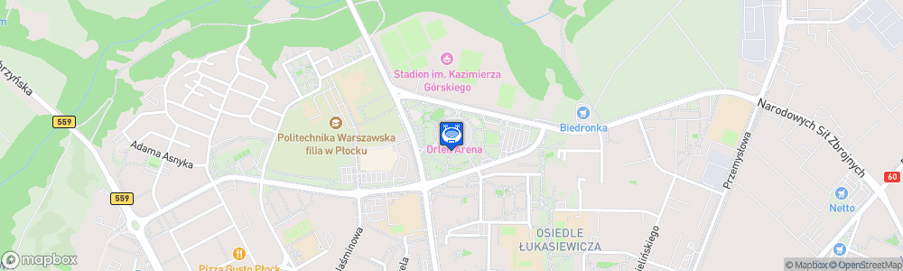 Static Map of Orlen Arena Płock