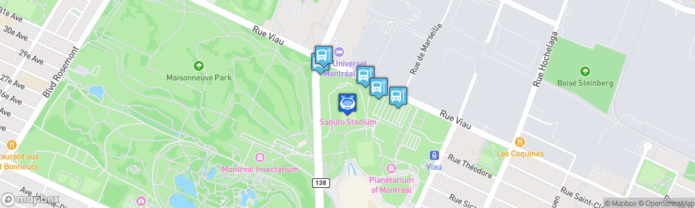 Static Map of Stade Saputo