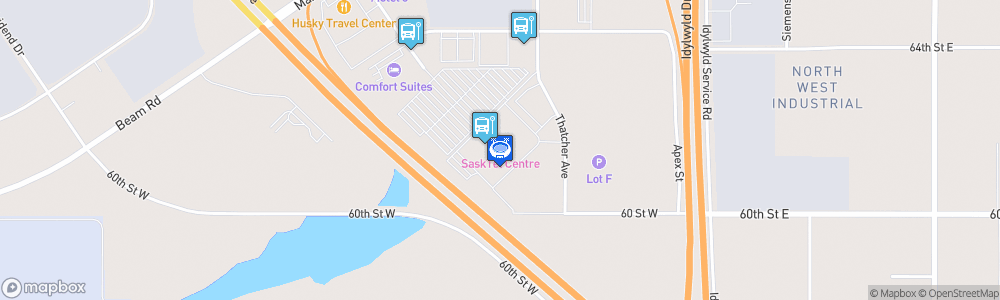 Static Map of SaskTel Centre