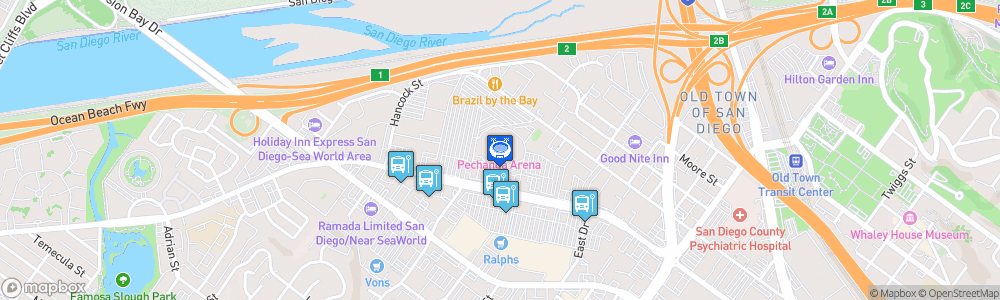 Static Map of Pechanga Arena