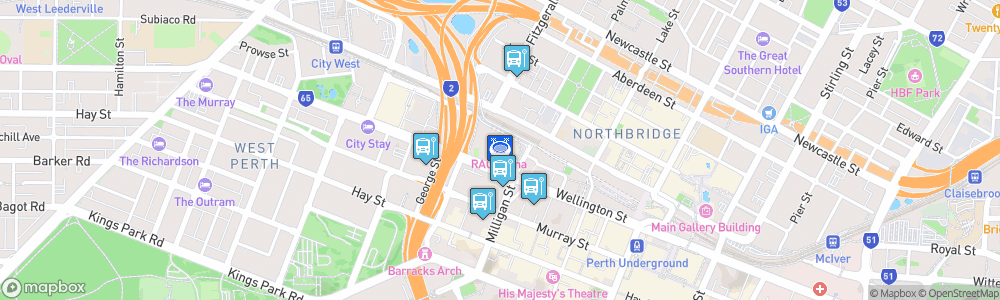 Static Map of Perth Arena