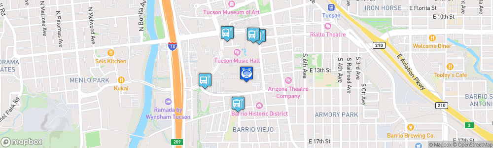 Static Map of Tucson Arena