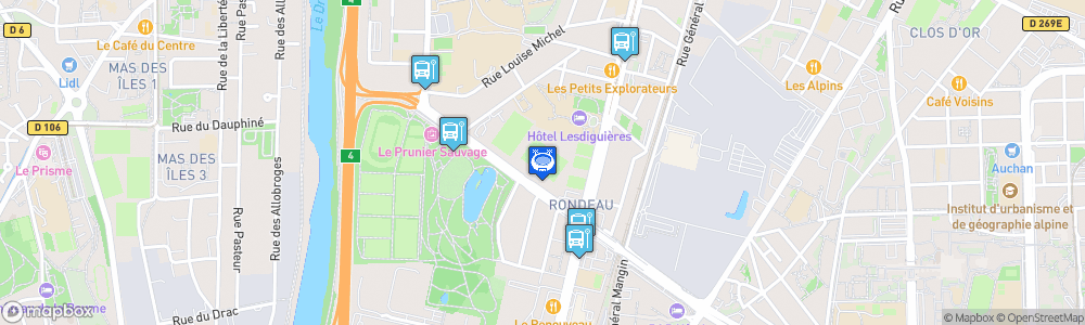 Static Map of Stade Lesdiguières