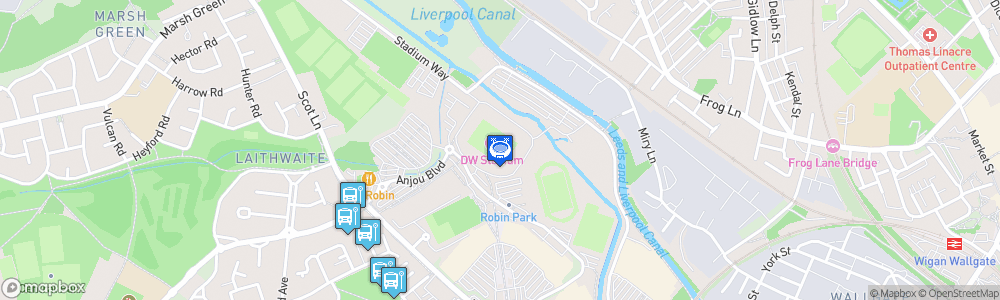 Static Map of DW Stadium