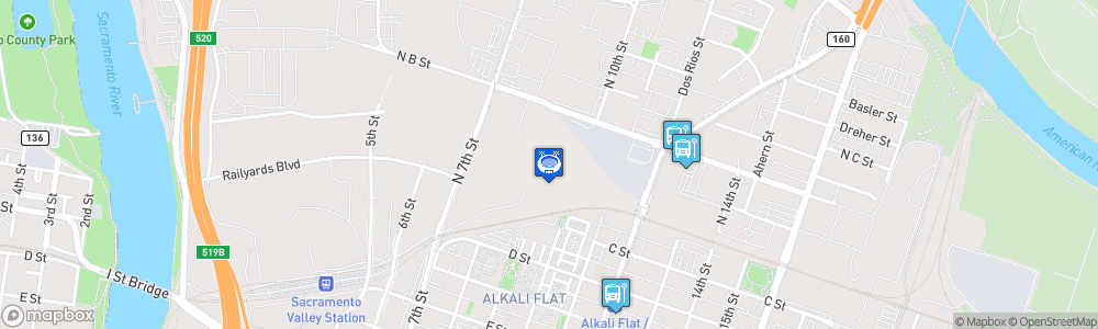 Static Map of Sacramento Stadium