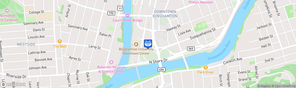 Static Map of Floyd L. Maines Veterans Memorial Arena