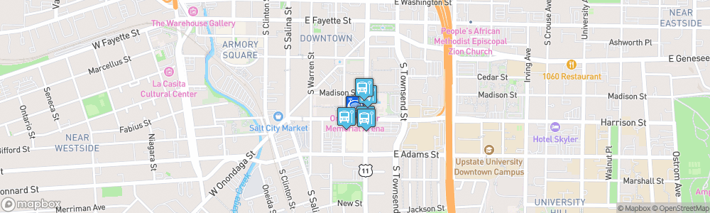 Static Map of Oncenter War Memorial Arena