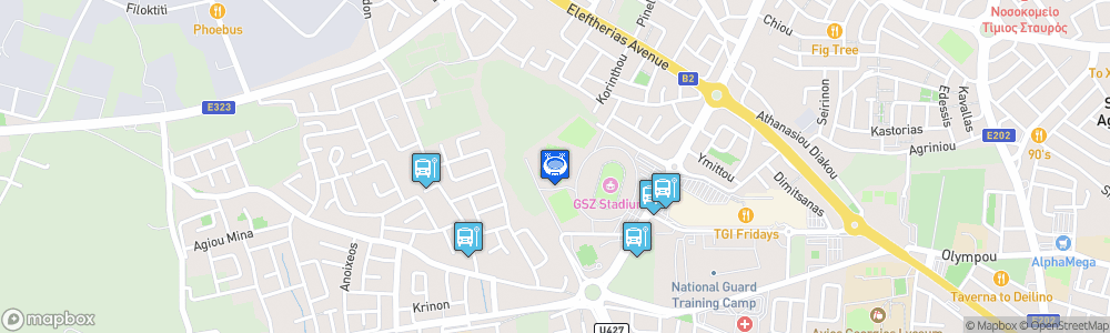 Static Map of AEK Arena – Georgios Karapatakis