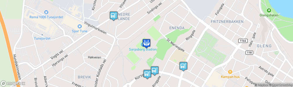 Static Map of Sarpsborg-Stadion