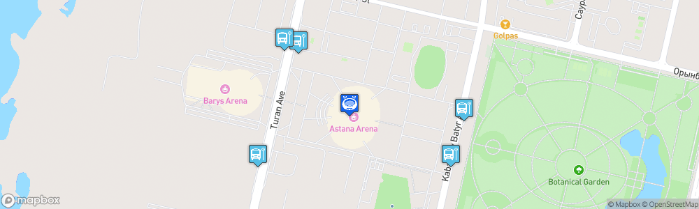 Static Map of Astana Arena