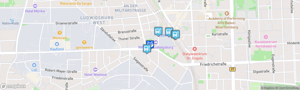 Static Map of Arena Ludwigsburg