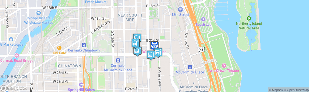 Static Map of Wintrust Arena at McCormick Square