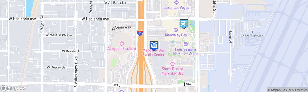 Static Map of Mandalay Bay Events Center