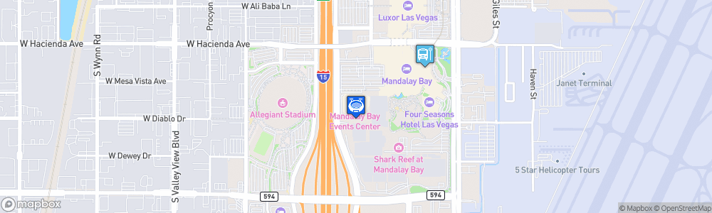 Static Map of Mandalay Bay Events Center