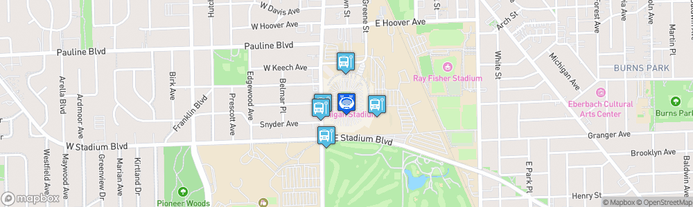 Static Map of Michigan Stadium