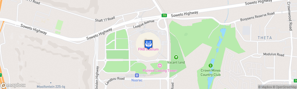 Static Map of FNB Stadium