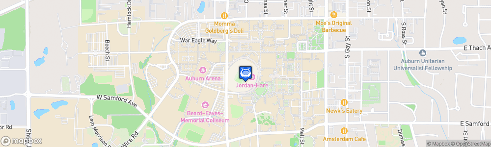 Static Map of Jordan–Hare Stadium