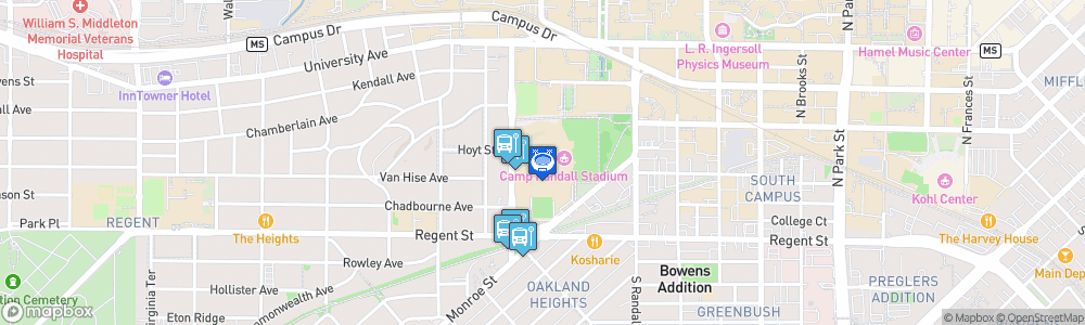 Static Map of Camp Randall Stadium