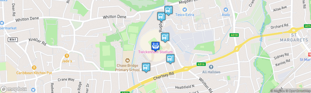 Static Map of Twickenham Stadium