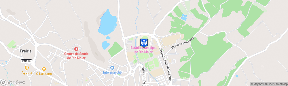 Static Map of Estádio Municipal de Rio Maior