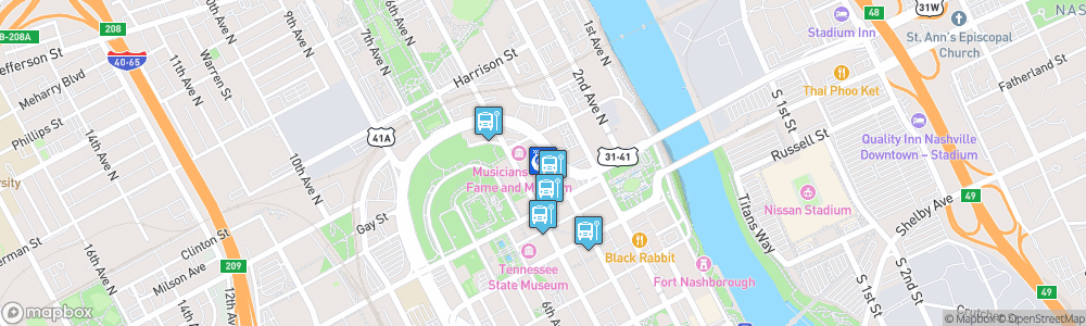 Static Map of Nashville Municipal Auditorium