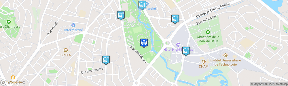 Static Map of Stade Omnisports Jean Bouin, Cholet