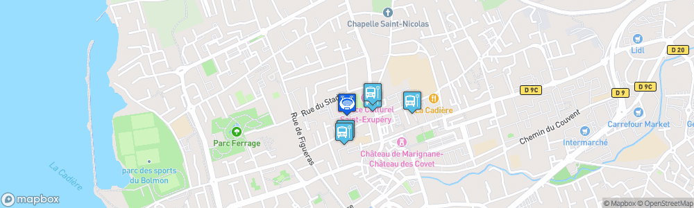 Static Map of Stade Antoine de Saint-Exupéry, Marignane