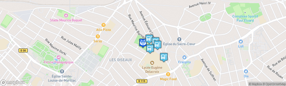 Static Map of Stade Charles Sage