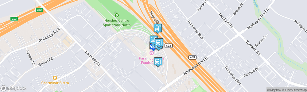 Static Map of Paramount Fine Foods Centre