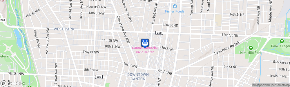 Static Map of Canton Memorial Civic Center