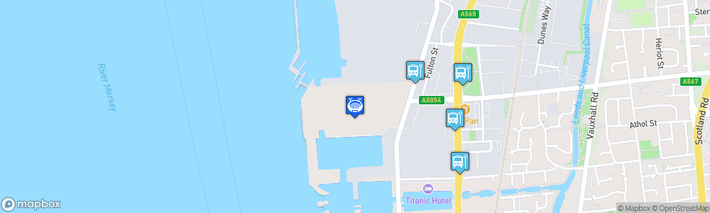 Static Map of Everton Stadium