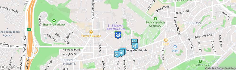 Static Map of St. Elizabeths East Entertainment and Sports Arena