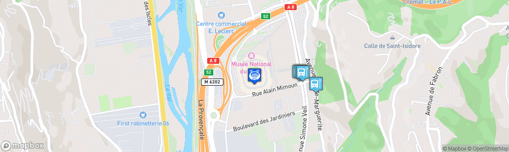 Static Map of Allianz Riviera