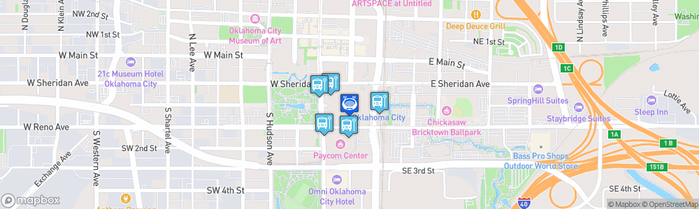 Static Map of Cox Convention Center