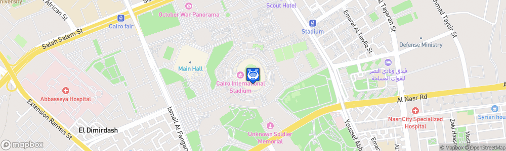 Static Map of Stade Al Qahira Al Dawly