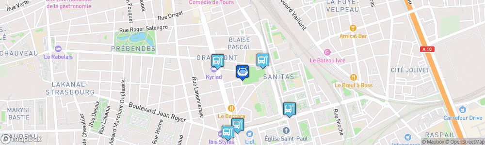 Static Map of Patinoire municipale de Tours