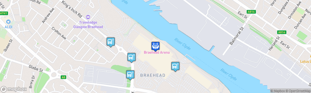 Static Map of Braehead Arena