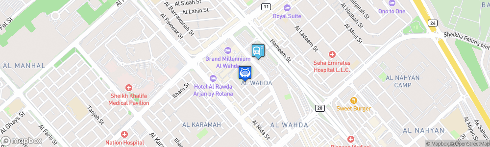 Static Map of Al Nahyan Stadium