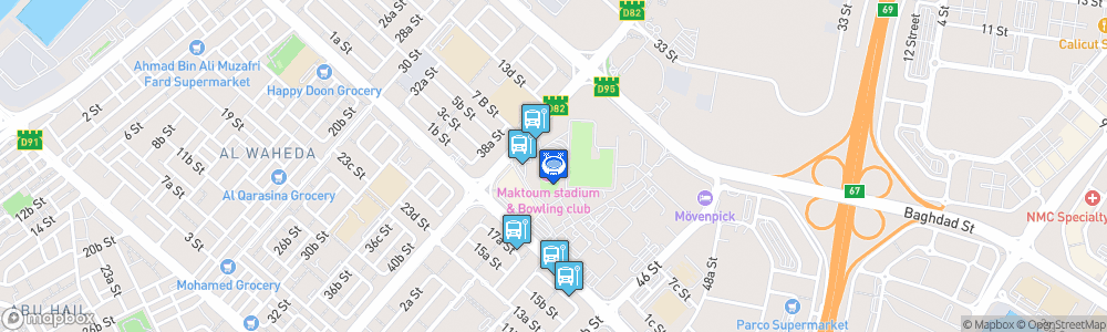 Static Map of Maktoum bin Rashid Al Maktoum Stadium