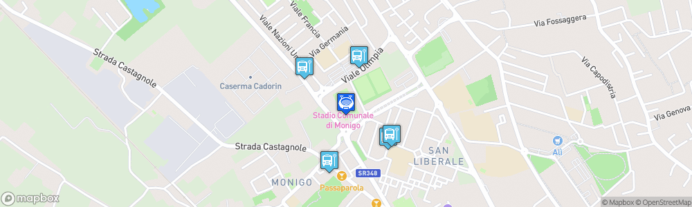 Static Map of Stadio Comunale di Monigo